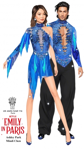 On Aura Tout Vu Emily in Paris, collaboration Netflixx on aura tout vu, haute couture Ashley Park Mindy Chen, look couture Emily in Paris, saison 5,mode costumes on aura tout vu, série Netflix, Paris costumes, Yassen Samouilov Livia Stoianova, haute couture parisienne , fashion Netflix collaboration, manteau couture Samuel Arnold